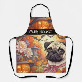 ハウスオブプグドッグ&ハロウィーン，秋，アートヌオーヴォ エプロン (正面)