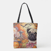 ハウスオブプグドッグ&ハロウィーン，秋，アートヌオーヴォ トートバッグ (裏面)