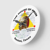 ハウスオブプリンファストハウスラビッツPoポデントンテキサス州 ラウンド壁時計 (傾斜)