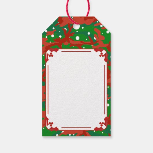 ハウスオブ迷彩柄クリスマスカモフラージュ ギフトタグ (裏面)