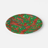 ハウスオブ迷彩柄クリスマスカモフラージュ ペーパープレート (アングル)