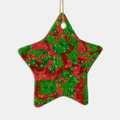 ハウスオブ迷彩柄クリスマスグリッターカモフラージュ セラミックオーナメント (右)