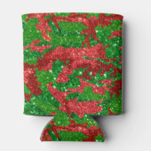 ハウスオブ迷彩柄クリスマスグリッターカモフラージュ 缶クーラー (裏面)