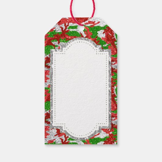 ハウスオブ迷彩柄シルバークリスマスパターン ギフトタグ (裏面)