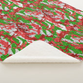 ハウスオブ迷彩柄シルバークリスマスパターン シェルパブランケット (3/4)