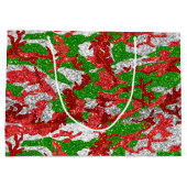 ハウスオブ迷彩柄シルバークリスマスパターン ラージペーパーバッグ (裏面)