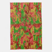 ハウスオブ迷彩柄金ゴールドクリスマスパターン キッチンタオル (縦)