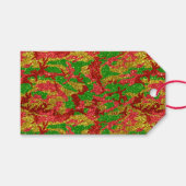 ハウスオブ迷彩柄金ゴールドクリスマスパターン ギフトタグ (正面(横))