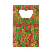 ハウスオブ迷彩柄金ゴールドクリスマスパターン クレジットカード栓抜き (正面)