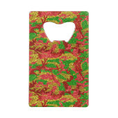 ハウスオブ迷彩柄金ゴールドクリスマスパターン クレジットカード栓抜き (裏面)