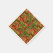 ハウスオブ迷彩柄金ゴールドクリスマスパターン スタンダードカクテルナプキン (角)