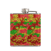 ハウスオブ迷彩柄金ゴールドクリスマスパターン フラスク (裏面)