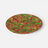 ハウスオブ迷彩柄金ゴールドクリスマスパターン ペーパープレート (アングル)