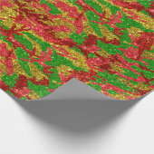 ハウスオブ迷彩柄金ゴールドクリスマスパターン ラッピングペーパー (角)