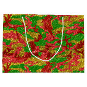 ハウスオブ迷彩柄金ゴールドクリスマスパターン ラージペーパーバッグ (裏面)