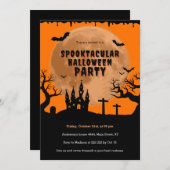 ハウスオ幽霊のよく出るレンジムーンハロウィーン 招待状 (正面/裏面)