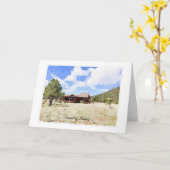 ハウスカントリー独身のリビングウォーターカラー カード (黄色い花)