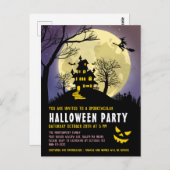 ハウスキッ幽霊のよく出るズハローウィンパーティ招待状 ポストカード (正面/裏面)