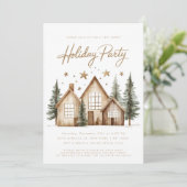 ハウスキャビン素朴マウンテンホリデーパーティー 招待状 (スタンド正面)