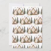 ハウスキャビン素朴マウンテンホリデーパーティー 招待状 (裏面)