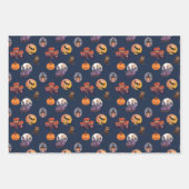 ハウスキュート不気味リトルウィッチフクロウムーンハロウィン ラッピングペーパーシート (正面3)