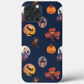 ハウスキュート不気味リトルウィッチフクロウムーンハロウィン Case-Mate iPhoneケース (裏面)