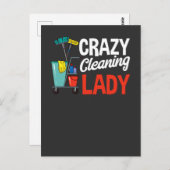 ハウスキーおもしろいパーハウスクリーニング妻 ポストカード (正面/裏面)