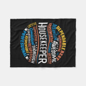 ハウスキーパーギフトハウスキーピングおもしろいウィークアヴェア フリースブランケット (正面(横))