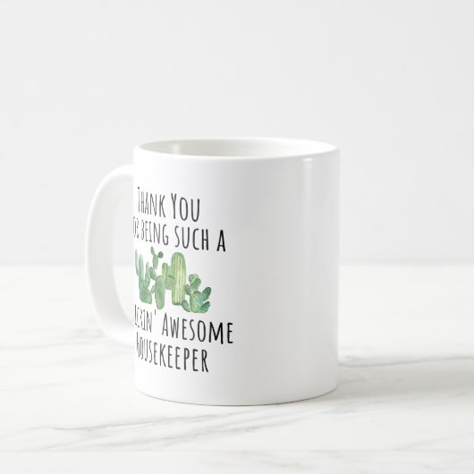 ハウスキーパーハウスクリーナーギフトアイディア コーヒーマグカップ (正面左)