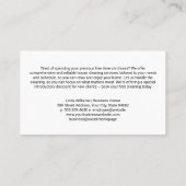 ハウスキーパー清掃とスマイル 名刺 (裏面)