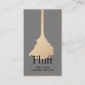 ハウスキーパー金ゴールドフェザーダスターハウスクリーニング 名刺 (正面)