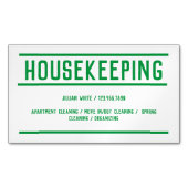 ハウスキーピングカスタムQR マグネット名刺 (正面)