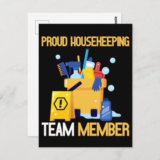 ハウスキーピングクリーニングチ誇りを持ったームハウスキーパー ポストカード (正面/裏面)