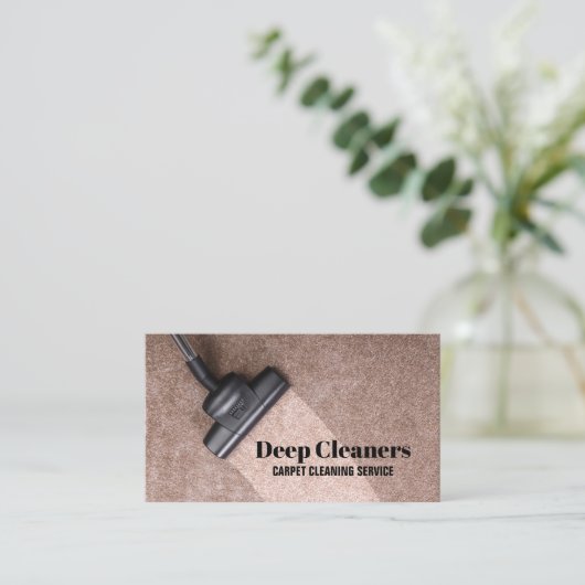 ハウスキーピングコマーシャルフロアカーペットクリーニング 名刺 (スタンド正面)