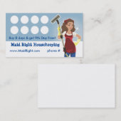 ハウスキーピングサービスロイヤリティパンチカード ロイヤリティカード (正面/裏面)