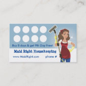 ハウスキーピングサービスロイヤリティパンチカード ロイヤリティカード (正面)