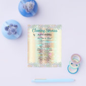 ハウスキーピングサービス クリーニング ゴールドスパークル チラシ (シングル)