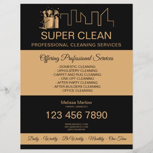 ハウスキーピングハウスクリーニングメイドジャニター チラシ (正面)