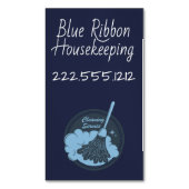 ハウスキーピングバッジネイビー マグネット名刺 (正面縦)