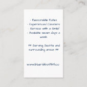 ハウスキーピングバッジネイビー 名刺 (裏面)