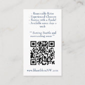 ハウスキーピングバッジ ネイビー QRコード 縦 名刺 (裏面)