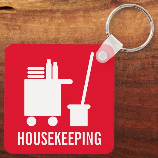 ハウスキーピングホテルルーム清掃カスタム用キーチェーン キーホルダー (裏面)