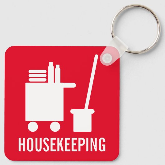 ハウスキーピングホテルルーム清掃カスタム用キーチェーン キーホルダー (裏面)
