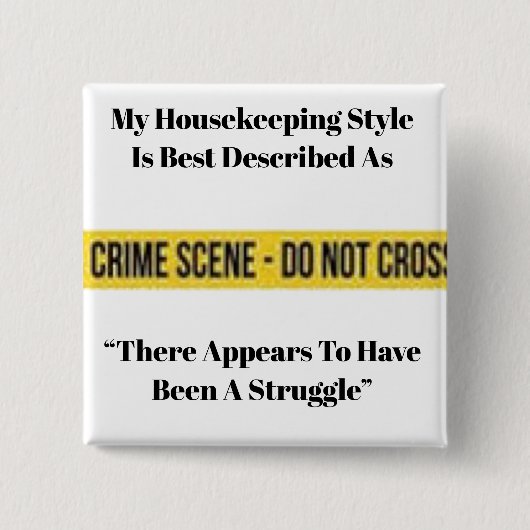 ハウスキーピングボタン 缶バッジ (正面)