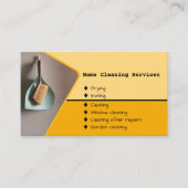 ハウスキーピング清掃サービスイエロービジネスカード 名刺 (正面)