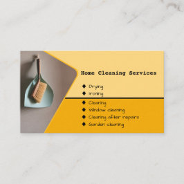 ハウスキーピング清掃サービスイエロービジネスカード 名刺