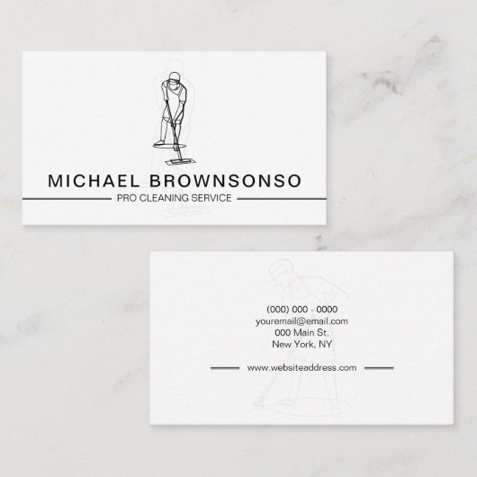 ハウスキーピング清掃サービスプロジャニチュラル 名刺 (正面/裏面)