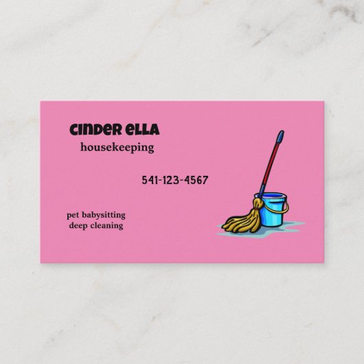 ハウスキーピング・ビジネス・カード 名刺 (正面)