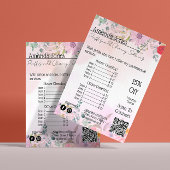 ハウスキーピング メイド 価格 花柄 QRコード チラシ