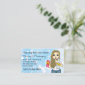 ハウスキーピング メイド 清掃サービス 名刺 (スタンド正面)